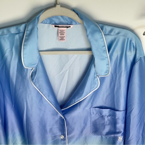 New! Victoria's Secret Satin Blue Ombre Pajama Set Size XXL nwot 47505 - Picture 4 of 16